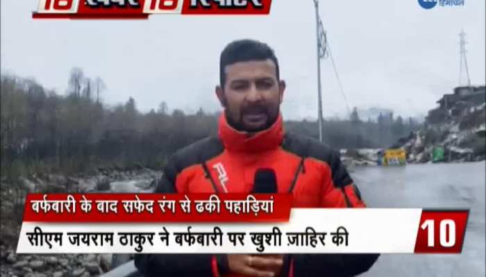 Snowfall in Kullu Manali Mountain tops
