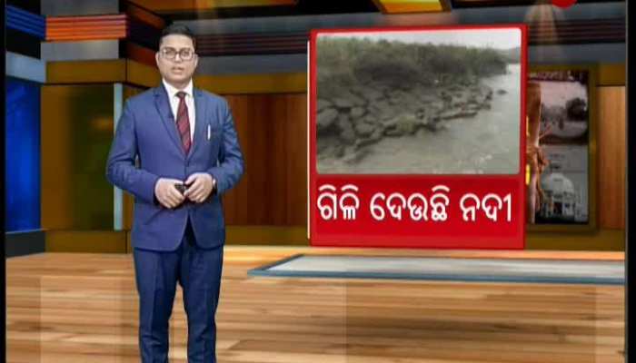 Weak river embankment pose threat to Odisha Rajanagar village, Kendrapara.