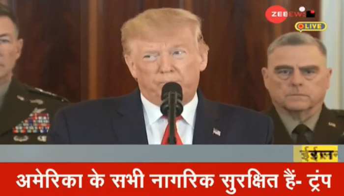 डोनाल्ड ट्रंप ने कहा - ईरान के हमले में किसी अमेरिकी को नुकसान नहीं