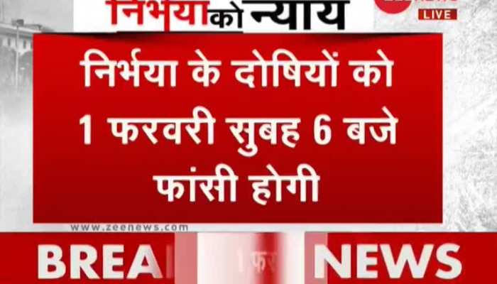 Nirbhaya convicts finally to be hanged on Feb 01 at 06:00 AM