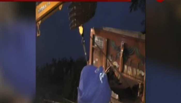 Truck Crashes Into Pond In Bhadrak