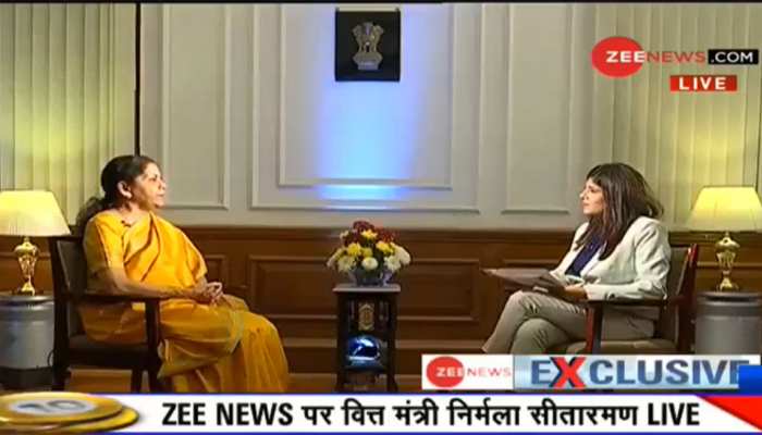 टैक्स छूट को लेकर वित्त मंत्री निर्मला सीतारमण ने ZEE NEWS पर किया ये बड़ा खुलासा टैक्स छूट को लेकर वित्त मंत्री निर्मला सीतारमण ने ZEE NEWS पर किया ये बड़ा खुलासा