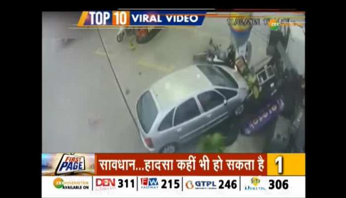 Speeding car hits petrol pump staff, top 10 viral videos