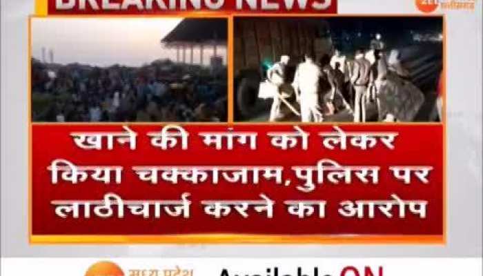 police lathicharge on migrants in rewa for asking roti and water