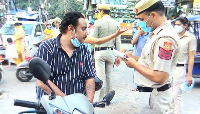 delhi police issues challan for not wearing mask | मास्क ...