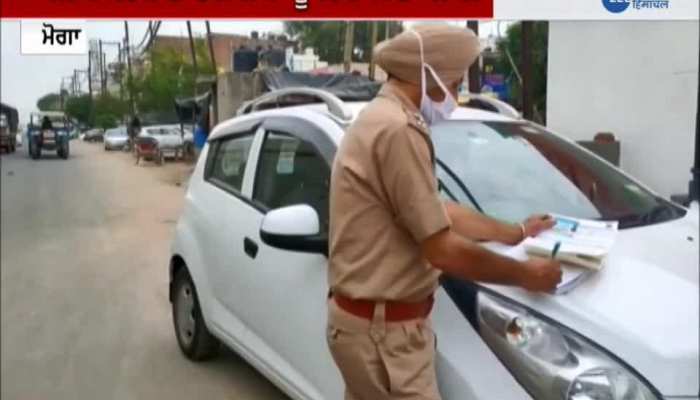 Police cut challans of those who violated lockdown in Moga