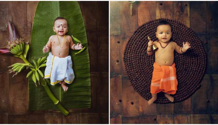 Photographer Shares Cutest Pic Of A Child Lying On A Banana Leaf Goes Viral ल ग क द ल ज त रह ह क ल क पत त और र द र क ष ध रण क ए य बच च द ख ए Photos