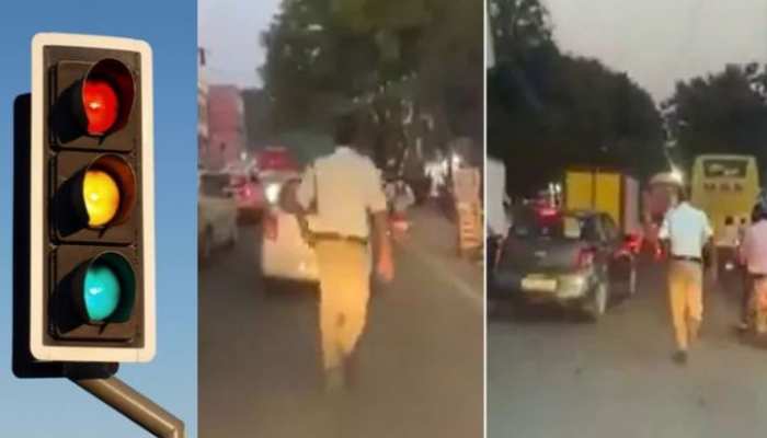 ट्रैफिक पुलिसकर्मी का कारनामा सोशल मीडिया पर वायरल, देश कर रहा है सलाम