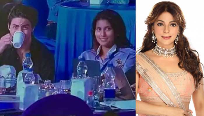 IPL Auction 2021 के दौरान Aryan Khan और Jahnavi Mehta को साथ देखकर Juhi Chawla ने दिया रिएक्शन IPL Auction 2021 के दौरान Aryan Khan और Jahnavi Mehta को साथ देखकर Juhi Chawla ने दिया रिएक्शन