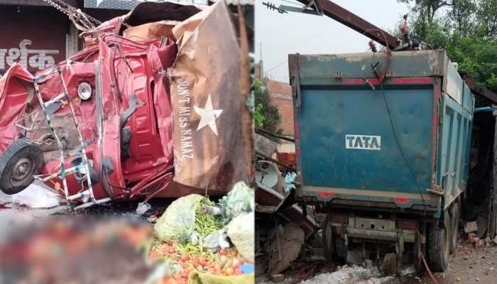 भोपाल में भीषण हादसा: पहले लोडिंग ऑटो को टक्कर मारी, फिर तेज रफ्तार डंपर घर में घुसा, दो की मौत भोपाल में भीषण हादसा: पहले लोडिंग ऑटो को टक्कर मारी, फिर तेज रफ्तार डंपर घर में घुसा, दो की मौत