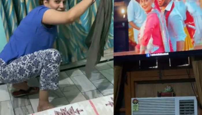 हॉट सपना चौधरी का अलग अंदाज़! शादी के बाद दिखीं घर में सबसे खराब काम करते! हॉट सपना चौधरी का अलग अंदाज़! शादी के बाद दिखीं घर में सबसे खराब काम करते!