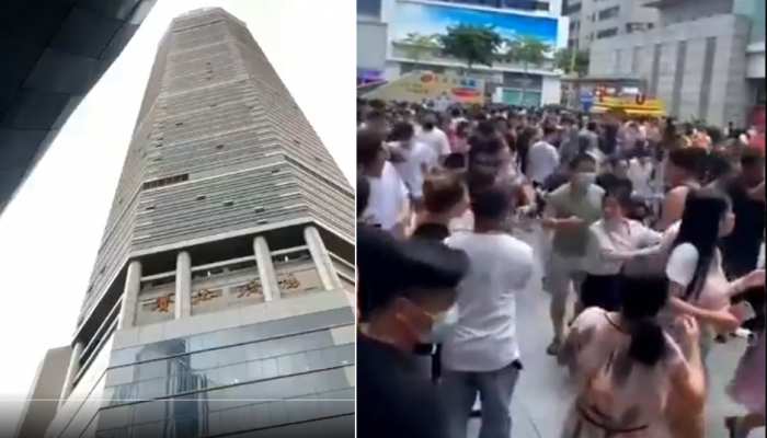 China High Rise Building Shaken Without Earthquake Creepy Video Shakes Heart ब न भ क प क ह लन लग ऊ च इम रत ख फन क Video न दहल य द ल Hindi News जर हटक