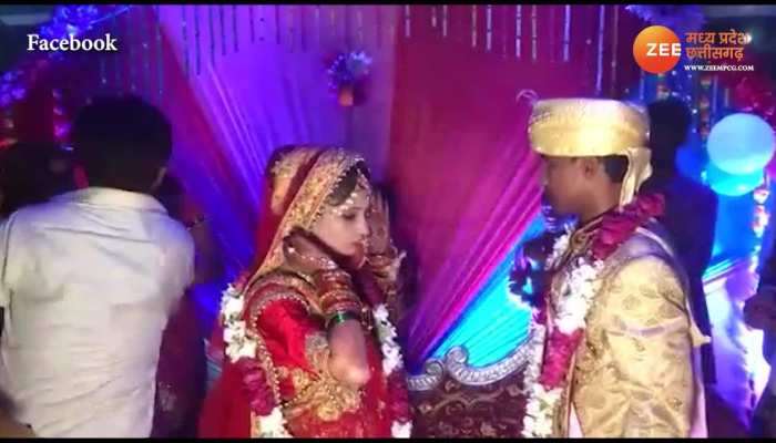 dirty act with bride on the stage at varmala ceremony she slapped watch viral video dvmp