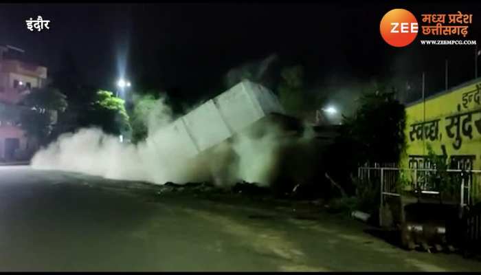 Indore water tank destroy in seconds video gone viral on social media ngmp