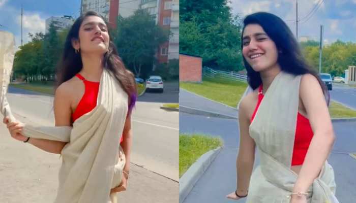 Priya Prakash Varrier ने रूस की सड़क पर साड़ी में मटकाई कमर, VIDEO ने मचाई धूम Priya Prakash Varrier ने रूस की सड़क पर साड़ी में मटकाई कमर, VIDEO ने मचाई धूम