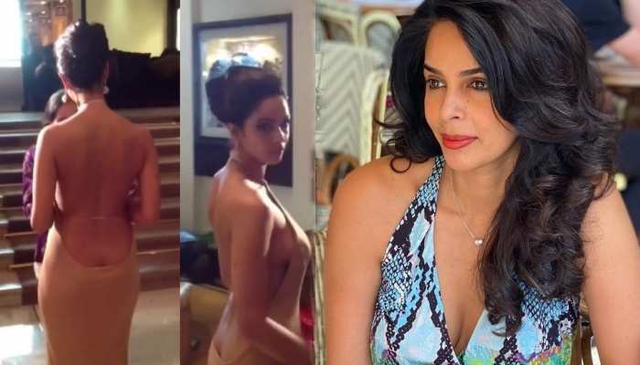 Mallika Sherawat Oops Moment Mallika Sherawat wears over deep backless dress | Mallika Sherawat ने पहनी ऐसी बैकलेस ड्रेस, चाहकर भी नहीं छिपा पाईं ऊप्स मोमेंट | Hindi News, बॉलीवुड