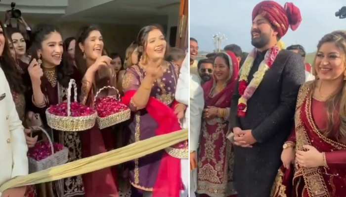 Jija Saali Video: sister in law started singing bollywood song after watching groom | दूल्हे को देखते ही साली गाने लगी ऐसा सॉन्ग, चिढ़कर कह डाला कुछ ऐसा- देखें Video | Hindi Jija Saali Video: sister in law started singing bollywood song after watching groom | दूल्हे को देखते ही साली गाने लगी ऐसा सॉन्ग, चिढ़कर कह डाला कुछ ऐसा- देखें Video | Hindi