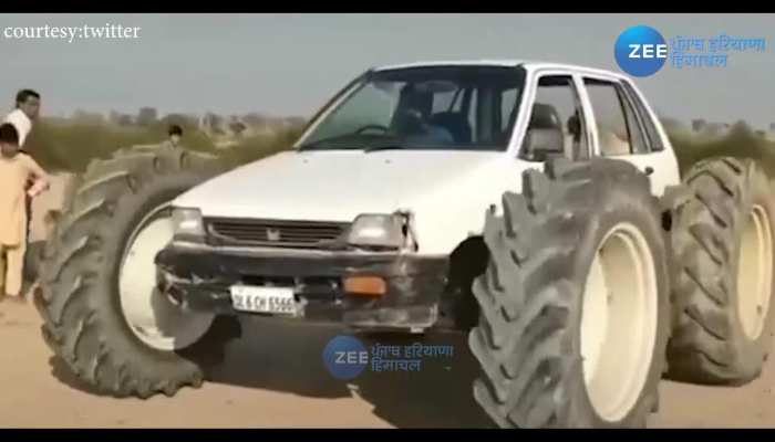 Man modified Maruti car with Desi Jugaad