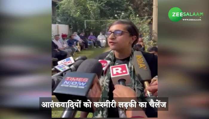 kashmiri pandit girl challenging to terrorist video goes viral