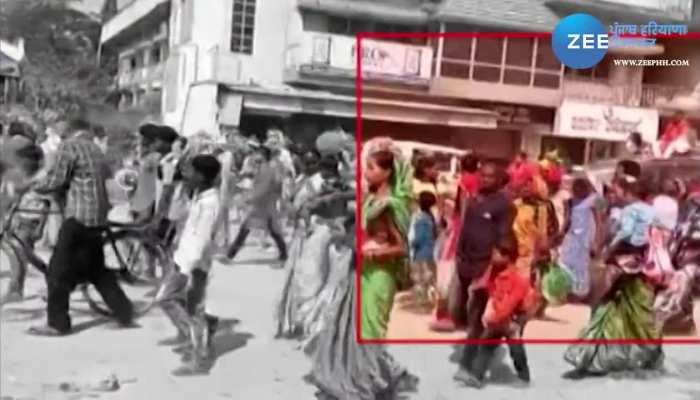 Chhattisgarh Ganja smugglers escaping from the police rammed crowd of devotees by car viral video