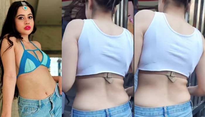 Oops...उर्फी जावेद ने पहना इतना छोटा टॉप, छिपाए नहीं छिपी ब्रा