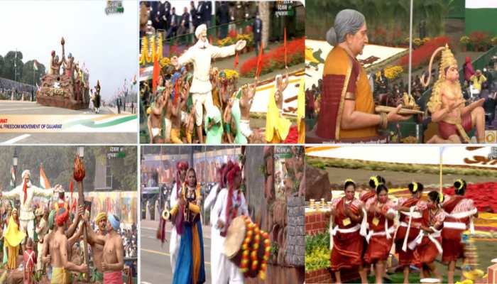 LIVE: राजपथ पर 'सशक्त भारत' की झांकी, राष्ट्रपति की मौजूदगी में एकता का प्रदर्शन