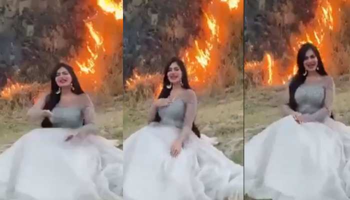 'आग लगे बस्ती में' यह पाकिस्तानी TikToker अपनी मस्ती में, Viral Video