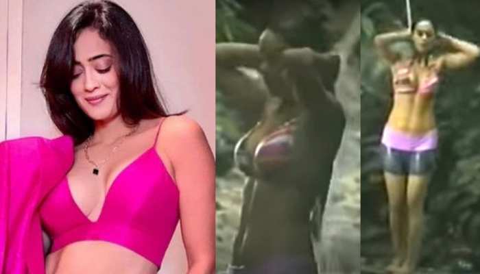 Shweta Tiwari took bath in jungle wearing bikini Shweta Tiwari