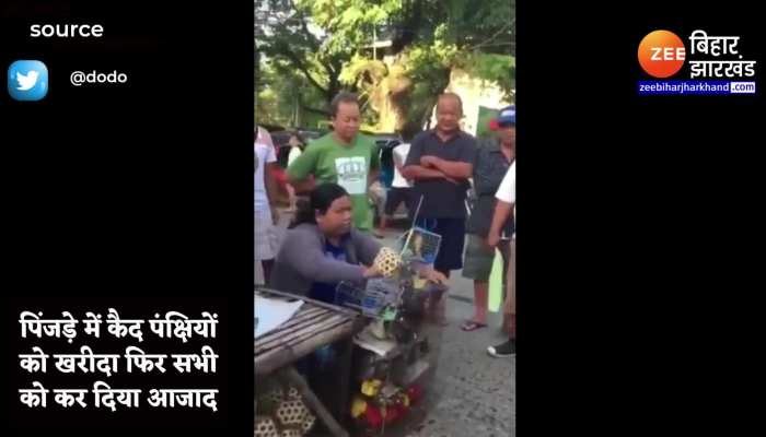पिंजड़े में कैद पंक्षियों को खरीदा फिर सभी को कर दिया आजाद, देखें खूबसूरत वायरल वीडियो