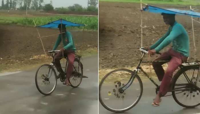 अब क्या बिगाड़ लेगी बारिश! लड़के का साइकिल पर देसी जुगाड़ कर देगा हैरान
