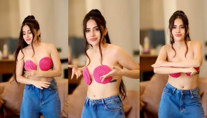 Urfi Javed shared video on instagram wearing pink bra made of rope viral mkph | Urfi Javed ने रस्सी से बनी ब्रा पहन किया डांस, वीडियो देख आप रहे जाएंगे दंग |