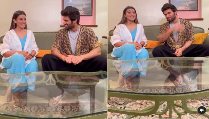 VIDEO:Akshra Singh से Vijay Deverakonda बोले- 'हम तोहरा से बहुत प्यार करेनी'