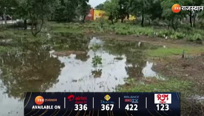 झालावाड़ के कब्रिस्तान में जलभराव, पानी निकासी न होने के कारण बढ़ी परेशानी