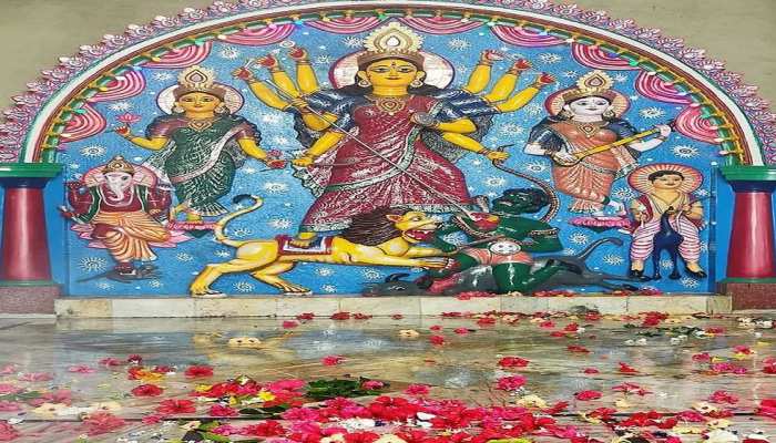 Bhagalpur bhramarpur Manidweep Durga Mandir in bihar durga saptshati writtem here know details in hondi | Bhagalpur Manidweep Durga Mandir: मंदिर में लिखी जा रही है श्रीदुर्गा सप्तशती | Hindi News, भागलपुर