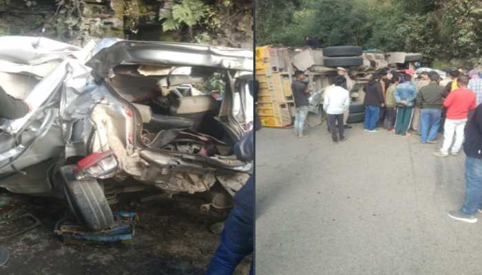 Himachal: शिमला में बड़ा सड़क हादसा, कार पर ट्रक पलटने से तीन की मौत 