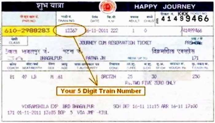 ट्रेन टिकट पर लिखा 5 डिजिट का यह नंबर है बड़े काम का, जान लीजिए फायदे में रहेंगे 