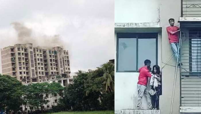 Kurla Fire: मुंबई के कुर्ला में बिल्डिंग में लगी भीषण आग, जान बचाने के लिए खिड़की तोड़कर कूदे लोग