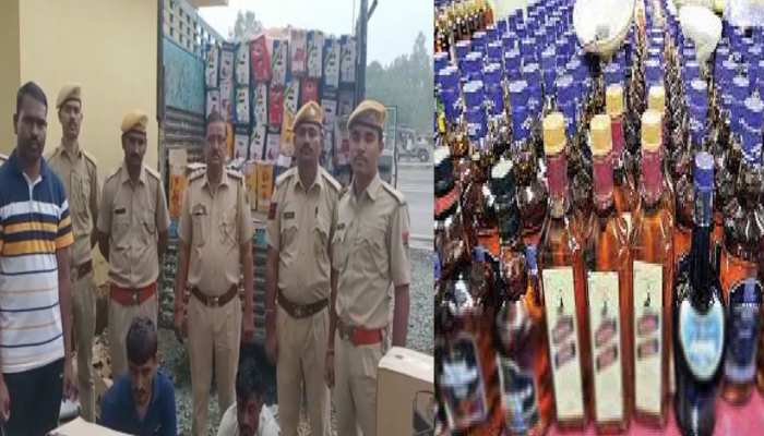 सेब की आड़ में हरियाणा से गुजरात शराब ले जा रहे थे तस्कर, पुलिस ने दो आरोपी पकड़े