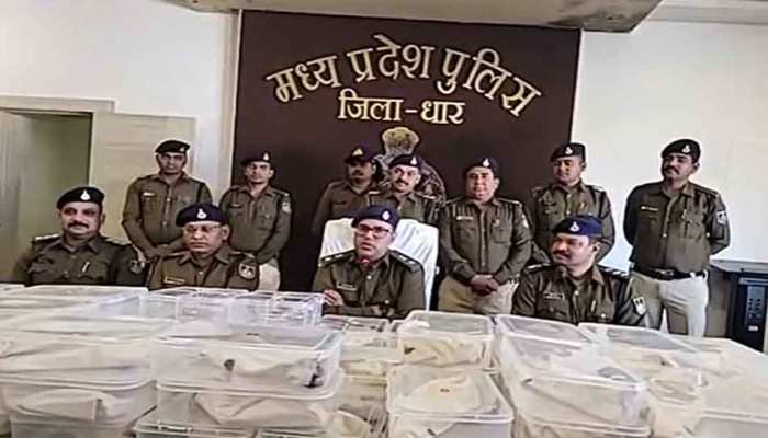 धार पुलिस ने को मिली बड़ी कामयाबी, 85 अवैध हथियारों का जखीरा पकड़ाया