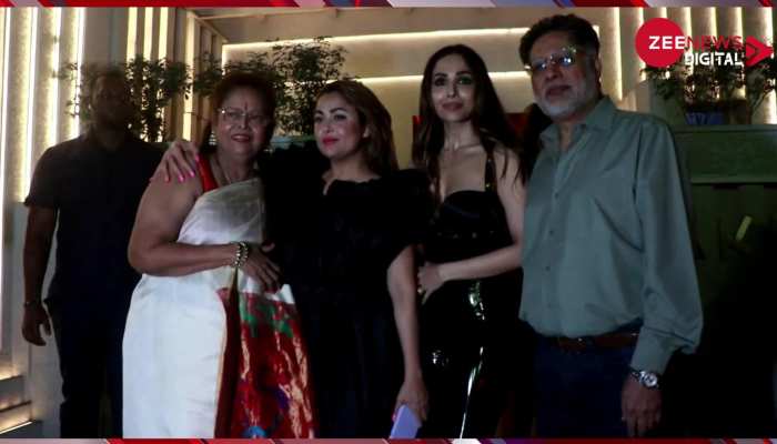 Malaika Arora पूरे परिवार के साथ आईं नजर, ब्लैक आउटफिट में लग रही थी बेहद बोल्ड