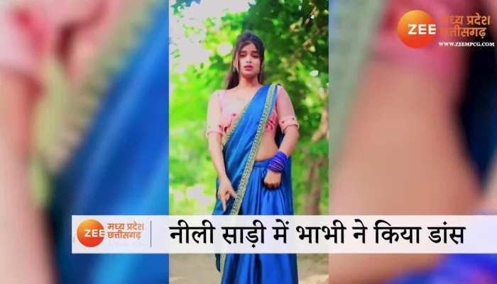 नीली साड़ी में गोरी भाभी ने ढाया ऐसा कहर, इंटरनेट पर मचा तहलका!