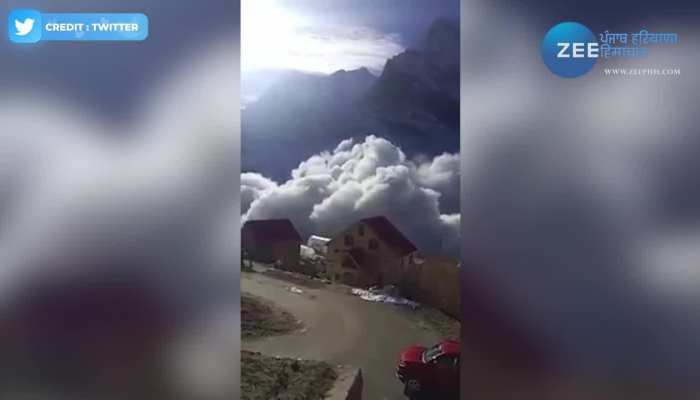 लाहौल की चंद्रा वैली से सामने आया गलेशियर गिरने का लाइव वीडियो