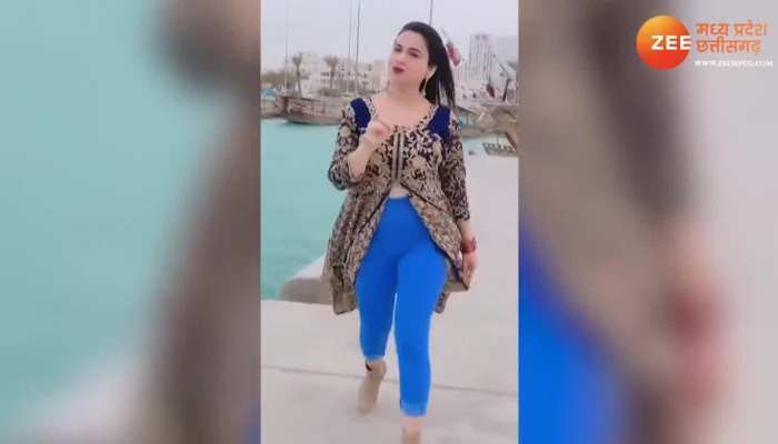 भाभी ने किया झूमते हुए स्विमिंग पूल के पास डांस,चुलबुली अदा लोग हुए दीवाने