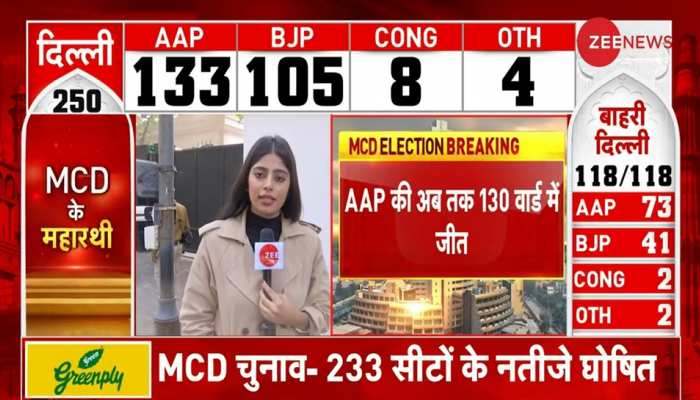 LIVE | Delhi MCD Election (Chunav) Result 2022: दिल्ली एमसीडी में भी AAP की सरकार, खत्म हुआ बीजेपी का 15 साल पुराना राज