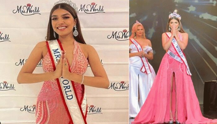 Sargam Kaushal won mrs world 2022 crown get emotional at stage video viral  aditi govitrikar soha ali khan | Mrs. World 2022: 21 साल बाद भारत में लौटा मिसेज  वर्ल्ड का ताज,