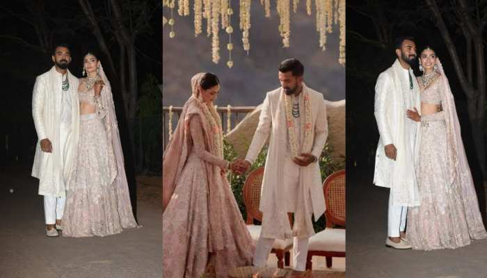 Athiya Shetty KL Rahul first picture goes viral after grand wedding watch  latest image | Athiya shetty-KL Rahul Wedding Photos: शादी के बंधन में बंधे  अथिया-राहुल, कपल की पहली फोटो आई सामने |