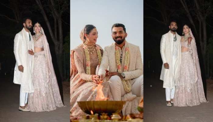 Athiya Shetty wore blush pink lehenga on her wedding know the price and details of the bridal dress