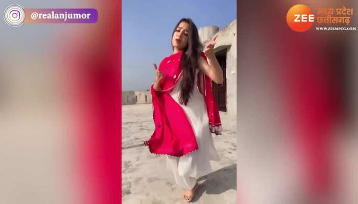 सूट पहन छत पर लड़की ने किया मस्त डांस, हरियाणवी गाने पर मटकाई की कमर