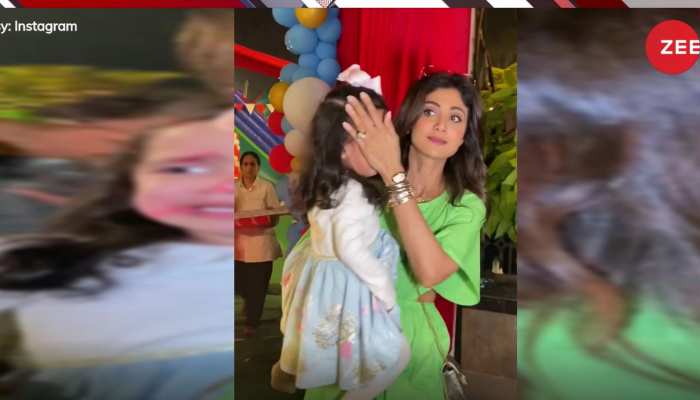 Shilpa Shetty आ गईं बेटी को लेकर पार्टी से बाहर, तो जोर-जोर से रोने लगीं Samisha....