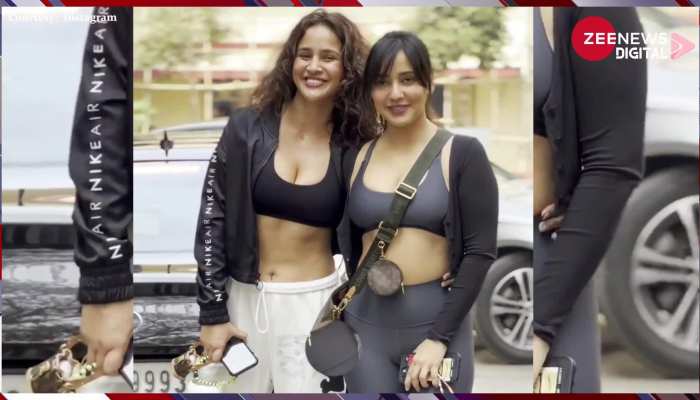 Neha Sharma और Aisha Sharma के जिम लुक पर फिर दिल हार बैठे फैंस, दोनों की क्लीवेज पर टिकी रही सबकी नजर!